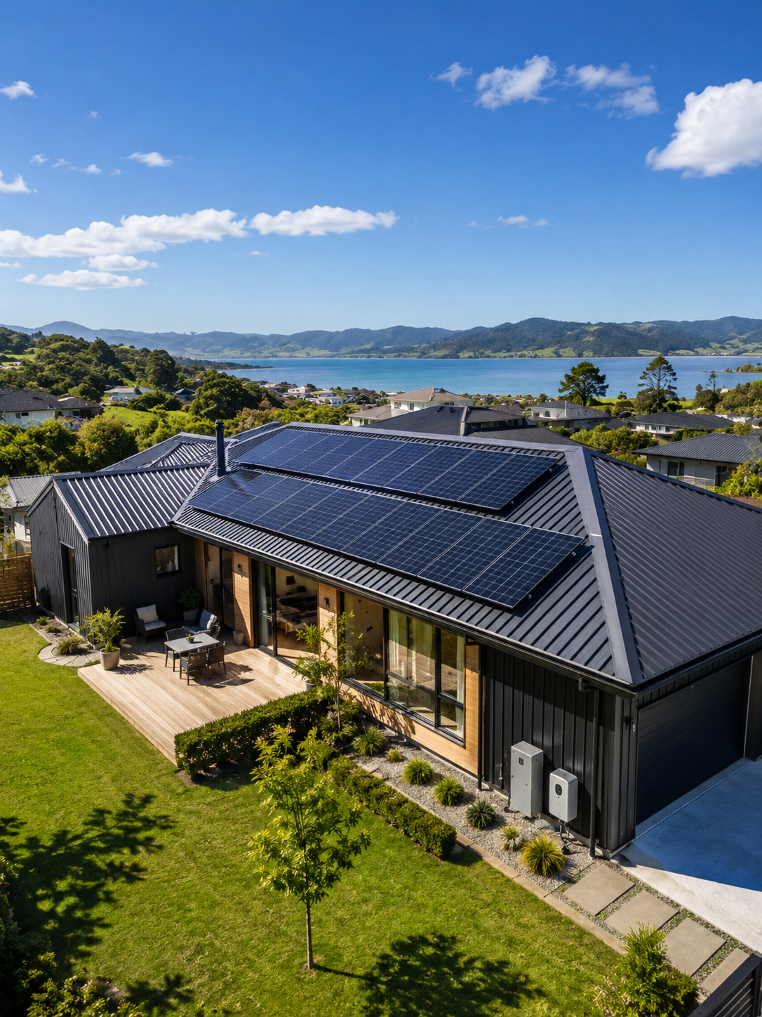 Bright and sunny New Zealand family living space